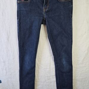Hollister Dark Blue Skinny Jeans Pocket Embroidery Detail 24/29